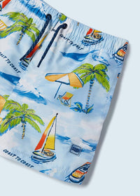 Costume Bermuda Stampato Onda