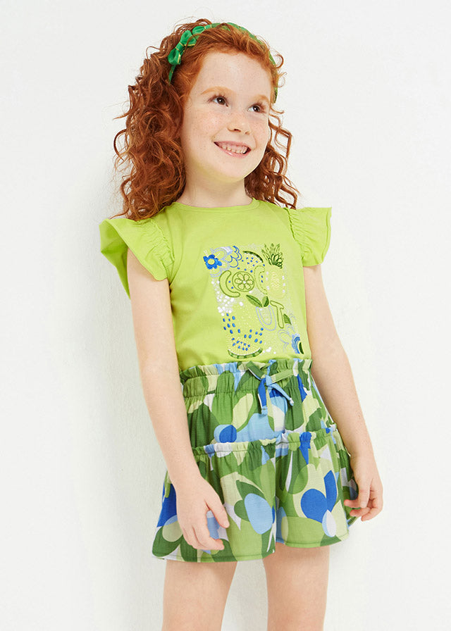 Gonna Pantalone Stampato Lime