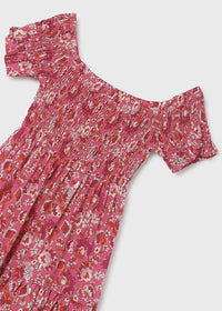 Vestito Nido Di Ape Buganvilla