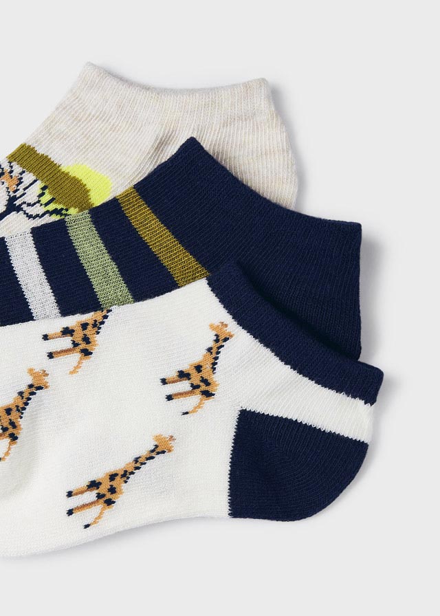 Set 3 Calze Corte Giraffa Kiwi