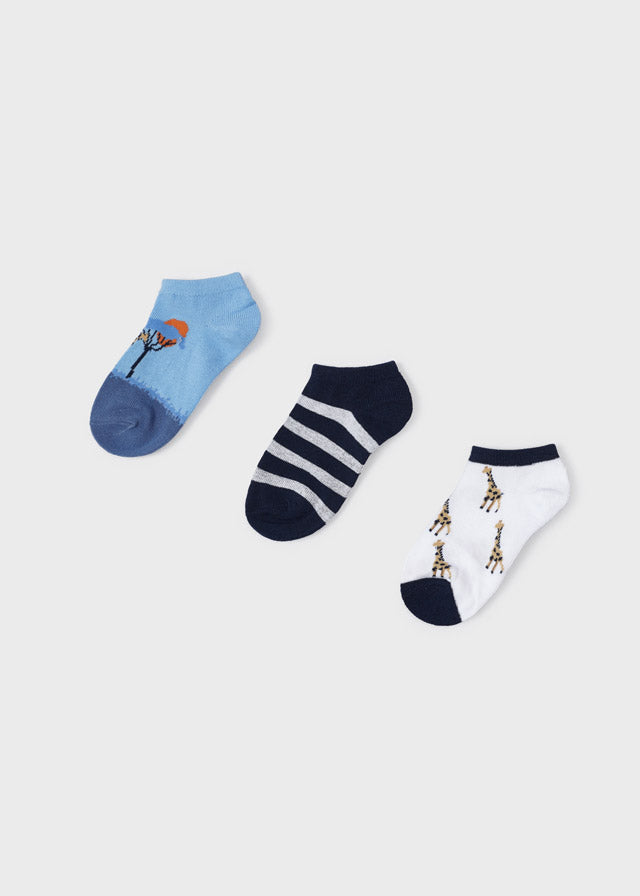 Set 3 Calze Corte Giraffa Pompelmo