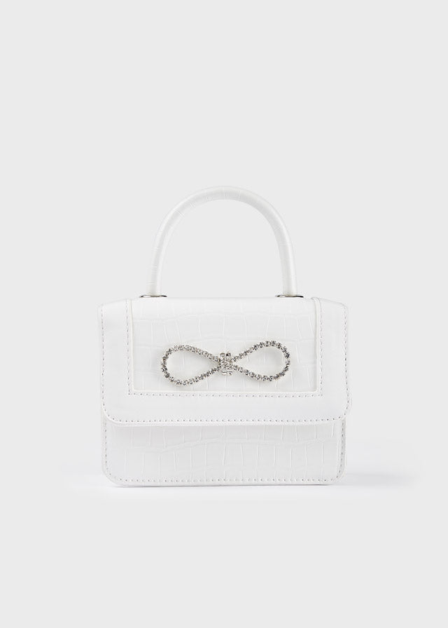 Borsa Fiocco Gioiello Bianco