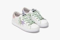 Sneaker Bassa Bianco/Glitter Verde Multi