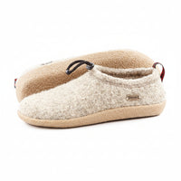 Scarpetta Comfort Bianca in Lana Cotta Naturale