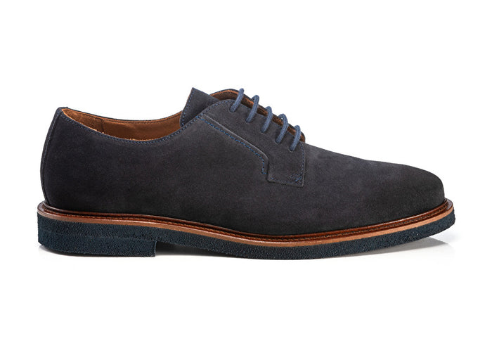 Derby Pelle Scamosciata Blu