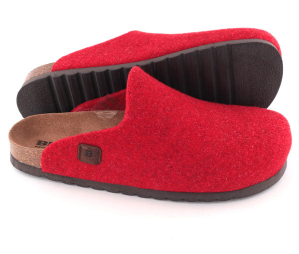 Sabot Comfort Rosso in Feltro-Lana