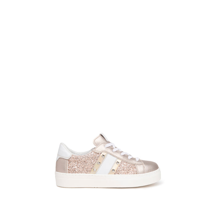 Sneaker Zip Glitter Oro