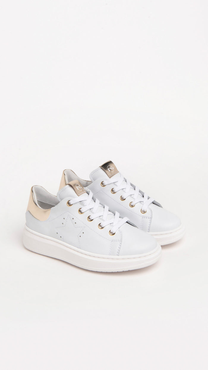 Sneakers Bianca con Stella Glitter