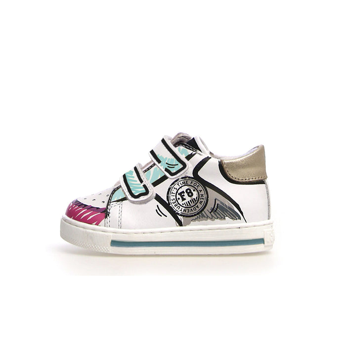 Primo Passo Fleurri vl calf white-pink