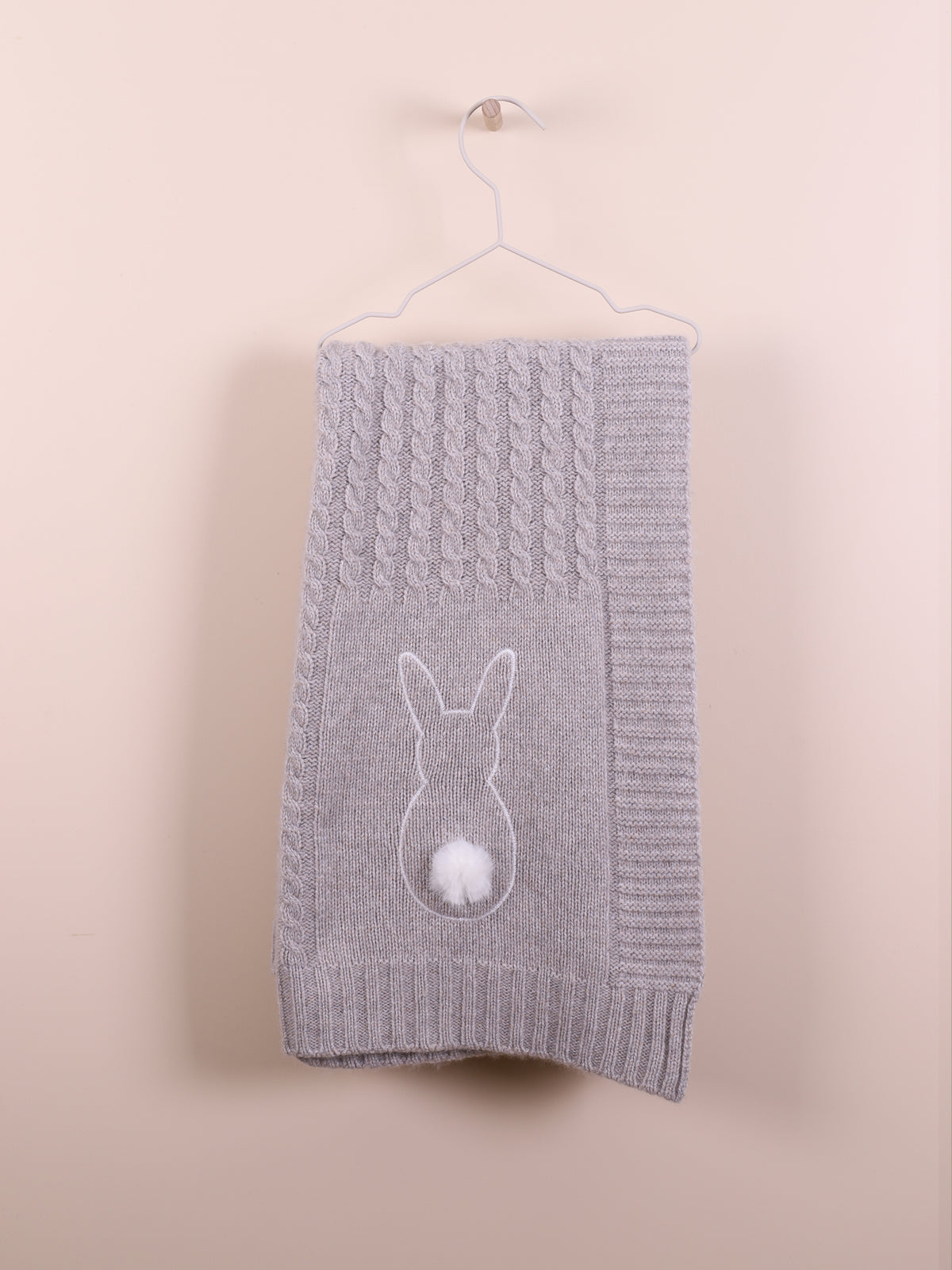 Coperta in Maglia Beige