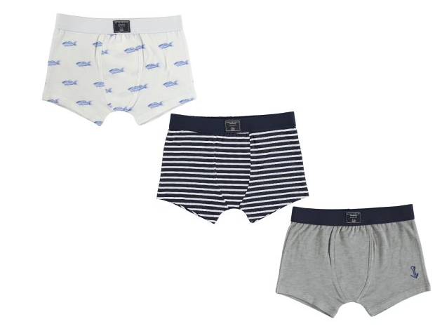 Set 3 Boxer Pesci Grigio