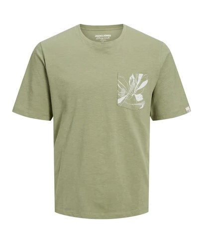 T-Shirt Verde Con Taschino