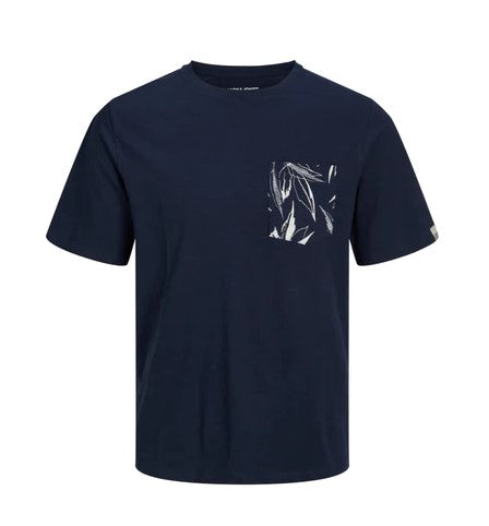 T-Shirt Blu Con Taschino