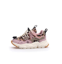 Sneaker Yamano 3 junior. eco animalier cipria-black-beig