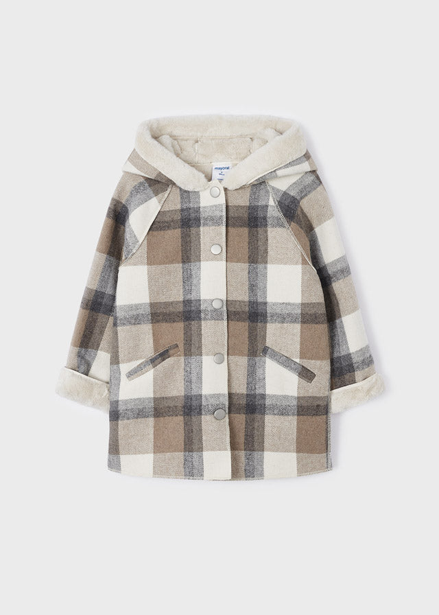 Cappotto a Quadri Grigio