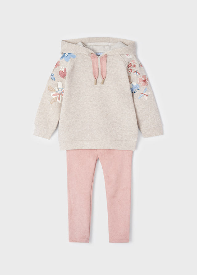Compl.leggings + Felpa Rosa