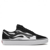 Vans bianche fiamme Clearance