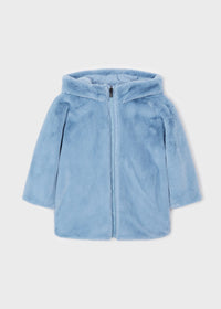 Giaccone Reversibile Peloso Azzurro