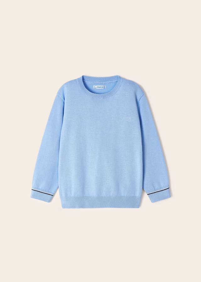 Jersey Collo Tondo Basico Celeste