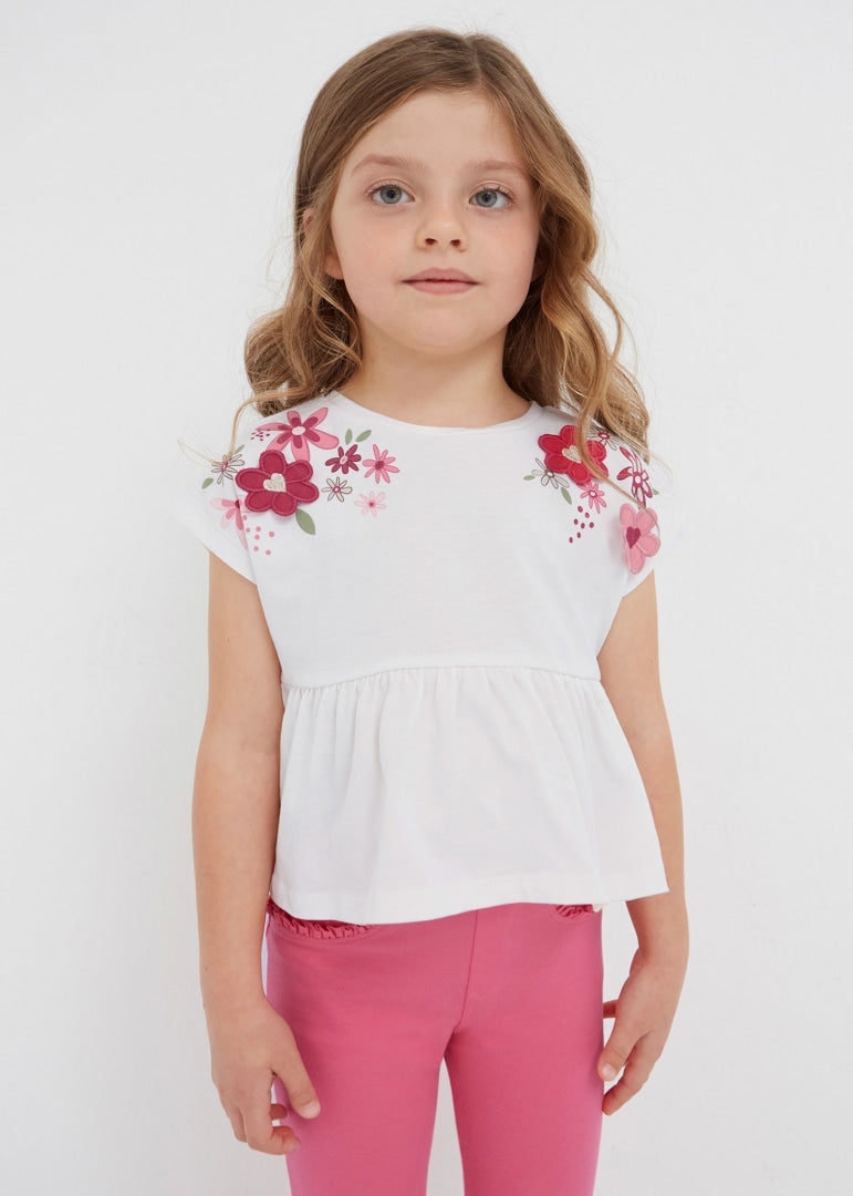 Maglia M/C Ricamata Crd-peonia