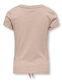 T-Shirt con Scritta Rock Knot Rosa