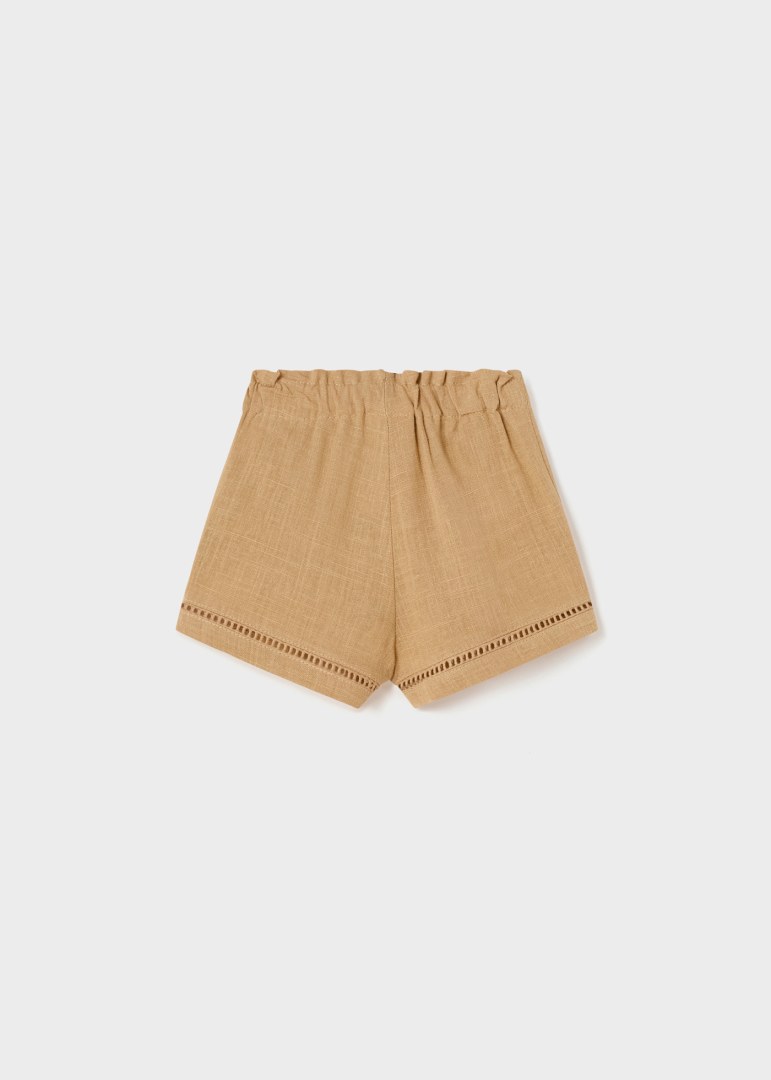 Pantalone Corto Lino Caramello