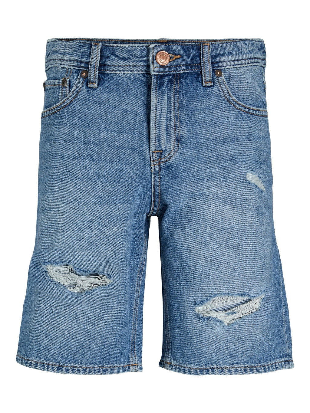 Shorts Jeans Con Strappo